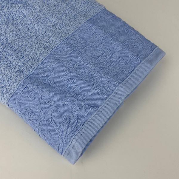 Рушник для обличчя махровий Febo Vip Cotton Botan Туреччина 6398 блакитний 50х90 см