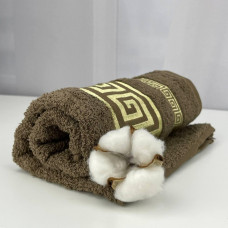 Рушник для обличчя махровий Febo Vip Cotton Grek Туреччина 6387 коричневий 50х90 см