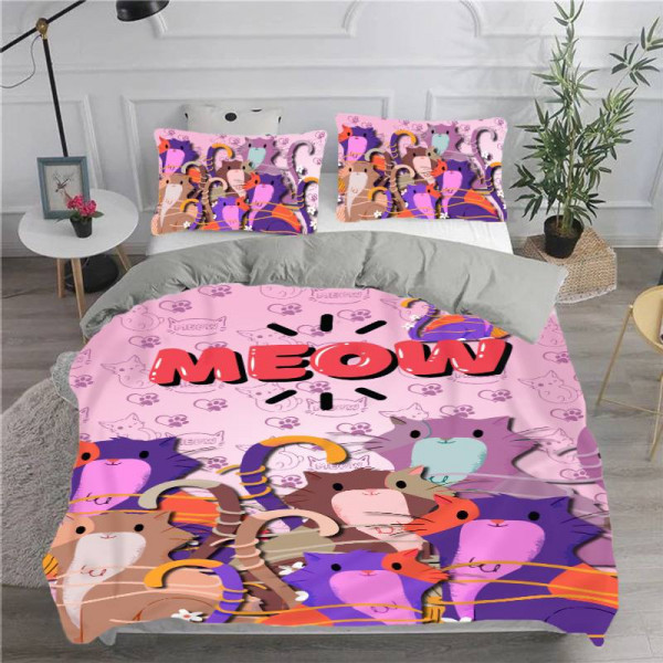 Постільна білизна з плюш-велюру Котики MEOW 2978 13504 215х150 см