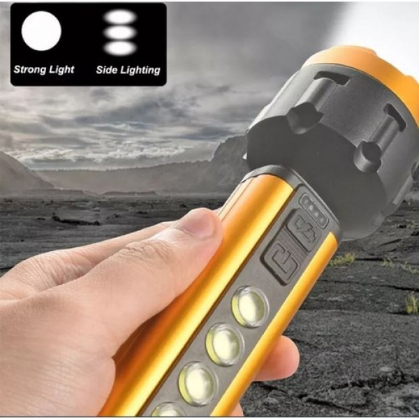 Ліхтар акумуляторний ручний Gold Silver GS-220 9343 5 Вт золотистий