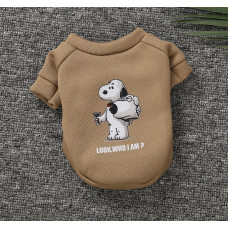 Худі на флісі для собаки Dog 11239 L коричневе