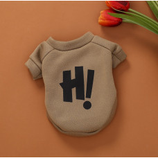 Худі на флісі для собаки H! 11251 L коричневе