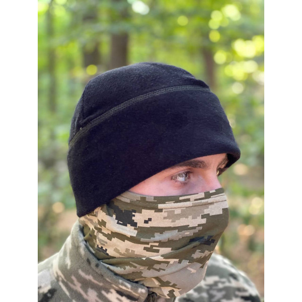 Шапка тактична флісова ЗСУ 8577 чорна