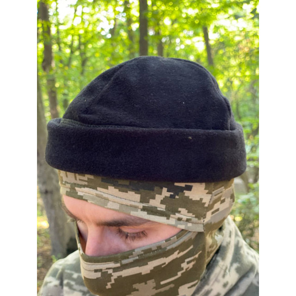 Шапка тактична флісова ЗСУ 8577 чорна