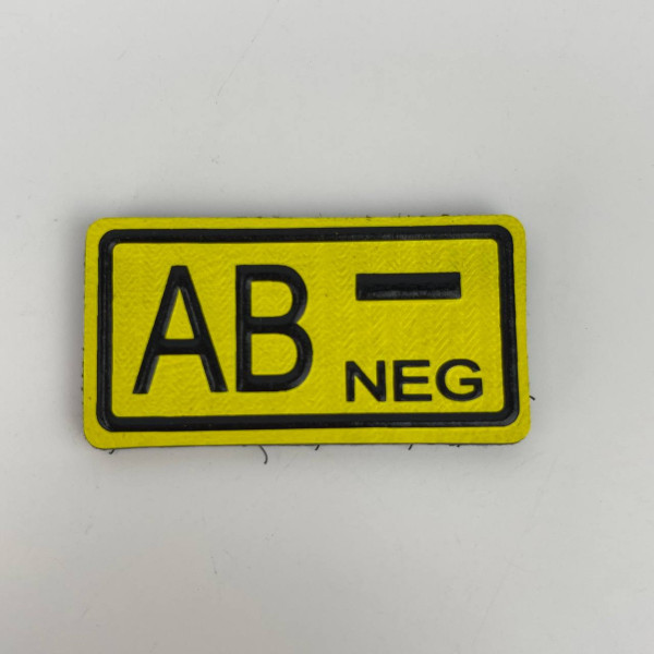 Шеврон на липучці 4 група крові AB - NEG ЗСУ 7435 5х2,5 см