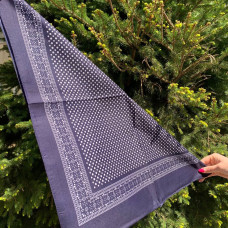 Бандана з візерунком Горошок 10551 55х55 см темно-синя