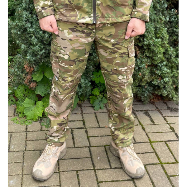 Штани тактичні на флісі мультикам Туреччина 8815 L хакі