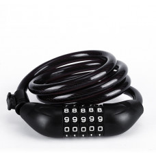 Велосипедний кодовий замок з кріпленням на 5 цифр 11420 120 см чорний