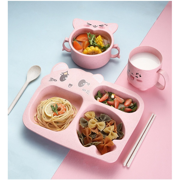 Дитячий набір посуду 11176 рожевий 6 предметів