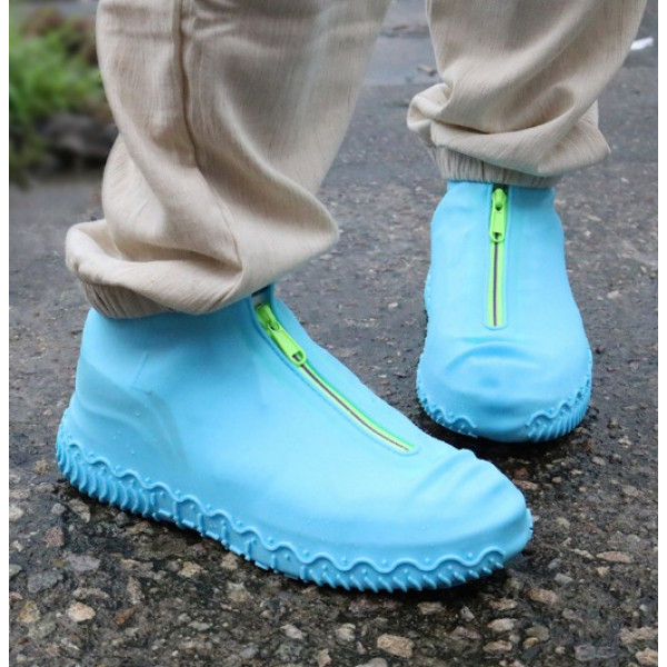 Дощовик чохол з блискавкою для взуття 11666 S 28-32 р блакитний