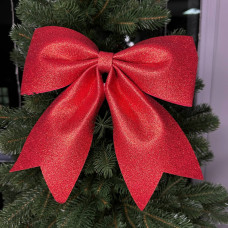 Іграшка на ялинку Бант 19869 22х25 см червона