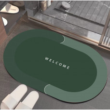 Килимок придверний овальний 11860 60х40 см зелений