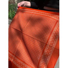 Бандана з візерунком Горошок 10552 55х55 см оранжева