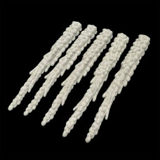 Набір іграшок на ялинку Бурульки 19851 16 см 5 шт білий