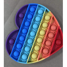 Антистрес іграшка Pop It Серце райдужне пупирка 5063