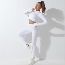Комплект для фітнесу рашгард та легінси 8353 M білий