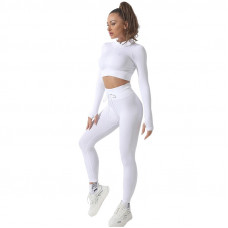 Комплект для фітнесу рашгард та легінси 19270 L білий