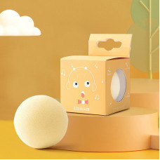 Інтерактивна іграшка м'ячик для котів зі звуками птахів 5921 5 см жовта