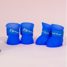 Черевики для собак на липучці 11637 M сині