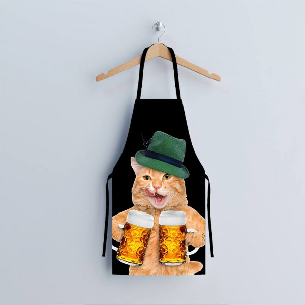 Фартух 3D Котик з пивком 4169 17566 80х60х24 см