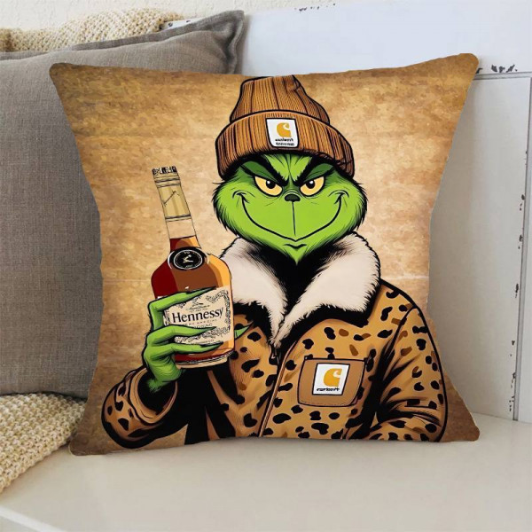 Подушка 3D Грінч Hennessy 4277_D 17727 35х35 см