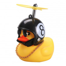 Автомобільна качка з шоломом і кріпленням Funny Ducks Black Number 8 5180