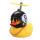 Автомобільна качка з шоломом і кріпленням Funny Ducks Black Number 8 5180