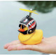 Автомобільна качка з шоломом і кріпленням Funny Ducks Black Number 8 5180