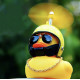 Автомобільна качка з шоломом і кріпленням Funny Ducks Black Number 8 5180