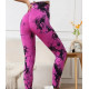 Легінси жіночі спортивні з пуш-ап Tie Dye 18705 L рожевий мармур