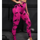 Легінси жіночі спортивні з пуш-ап Tie Dye 18706 XL рожевий мармур