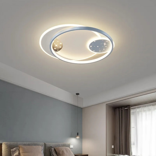 Люстра світлодіодна стельова LED світильник для квартири на стелю лед з пультом 27122 Білий 5х40х52 см.