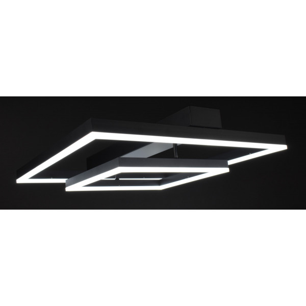 Люстра світлодіодна стельова LED світильник для квартири на стелю лед 28005 Чорний 12х50х50 см.