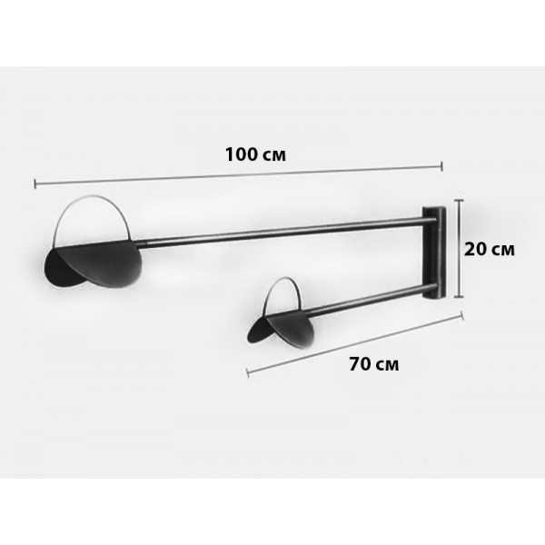 Бра LED 26263 Чорний 20х20х100 см.