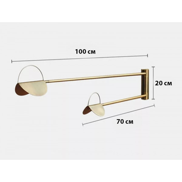 Бра LED 26264 Золото 20х20х100 см.