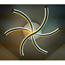Люстра світлодіодна стельова LED світильник для квартири на стелю лед 25094 Білий 12х58х58 см.