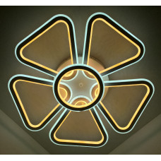 Люстра світлодіодна стельова LED світильник для квартири на стелю лед 25573 Білий 10х62х62 см.