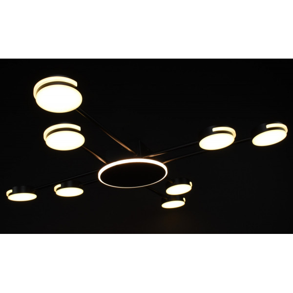 Люстра світлодіодна стельова LED світильник для квартири на стелю лед 27558 Чорний 10х100х100 см.