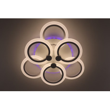 Люстра світлодіодна стельова LED світильник для квартири на стелю лед з пультом 25608 Білий 11х47х47 см.