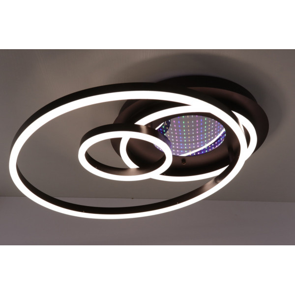 Люстра світлодіодна стельова LED світильник для квартири на стелю лед з пультом 25629 Коричневий 10х50х56 см.