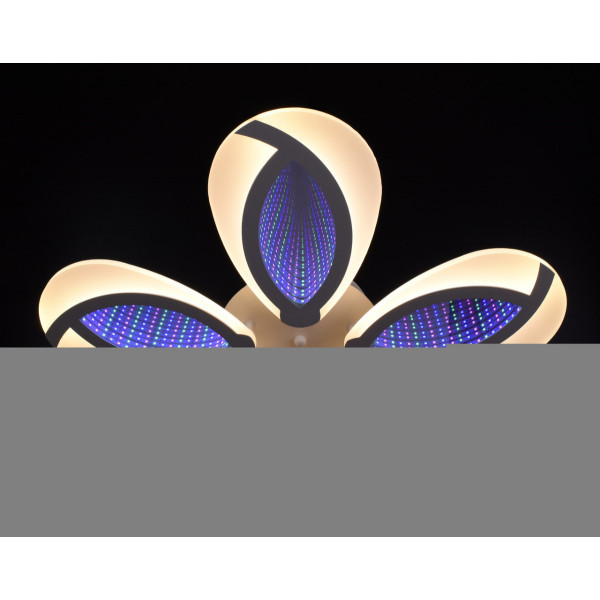 Люстра світлодіодна стельова LED світильник для квартири на стелю лед з пультом 25943 Білий 8х59х59 см.