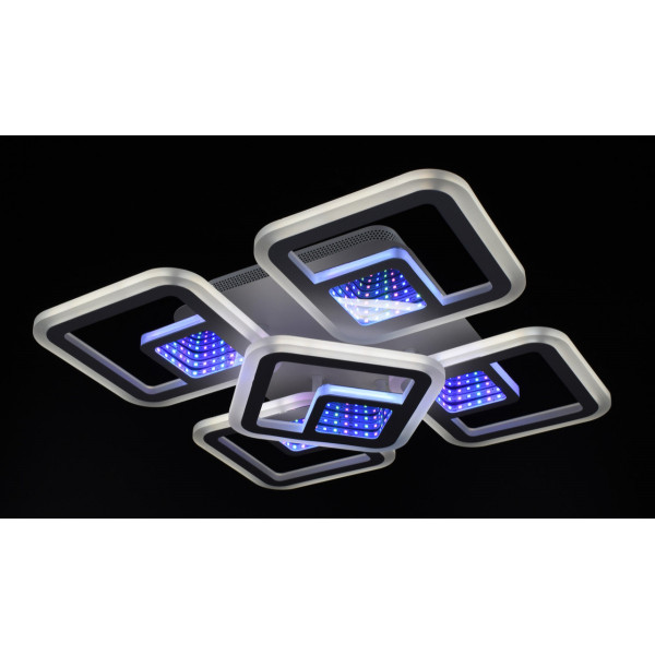 Люстра світлодіодна стельова LED світильник для квартири на стелю лед з пультом 26023 Білий 10х40х40 см.