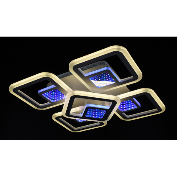 Люстра світлодіодна стельова LED світильник для квартири на стелю лед з пультом 26023 Білий 10х40х40 см.