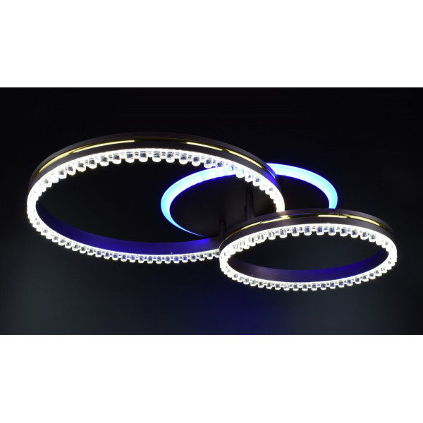 Люстра світлодіодна стельова LED світильник для квартири на стелю лед з пультом 26029 Коричневий 12х40х61 см.