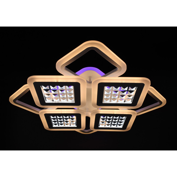 Люстра світлодіодна стельова LED світильник для квартири на стелю лед з пультом 26119 Білий 11х54х62 см.