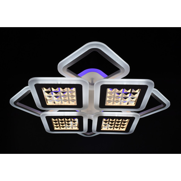 Люстра світлодіодна стельова LED світильник для квартири на стелю лед з пультом 26119 Білий 11х54х62 см.