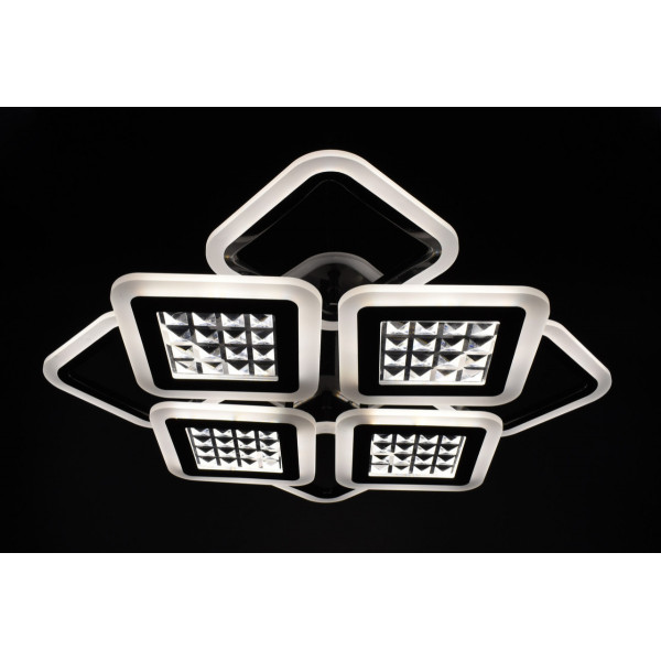 Люстра світлодіодна стельова LED світильник для квартири на стелю лед з пультом 26121 Чорний 11х54х62 см.