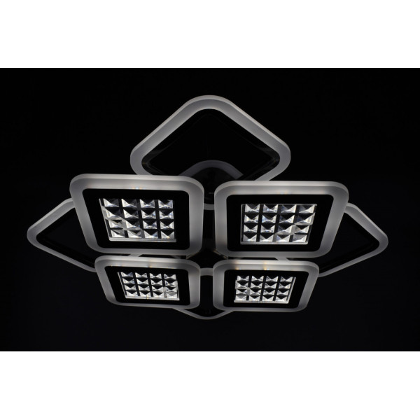 Люстра світлодіодна стельова LED світильник для квартири на стелю лед з пультом 26121 Чорний 11х54х62 см.