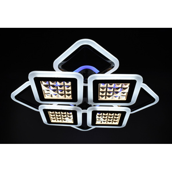 Люстра світлодіодна стельова LED світильник для квартири на стелю лед з пультом 26121 Чорний 11х54х62 см.