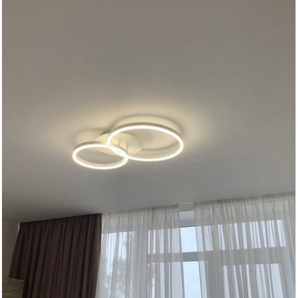Люстра світлодіодна стельова LED світильник для квартири на стелю лед з пультом 26423 Білий 10х40х62 см.